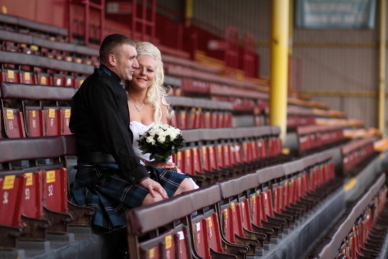 Wedding photography at Fir Park - Motherwell