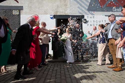 Erin and Rorys Wedding at The Biscuit Factory, Edinburgh