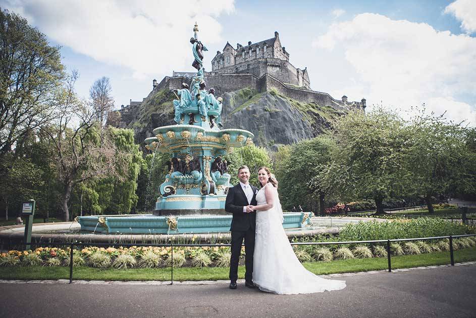 Scenic wedding photography Edinburgh